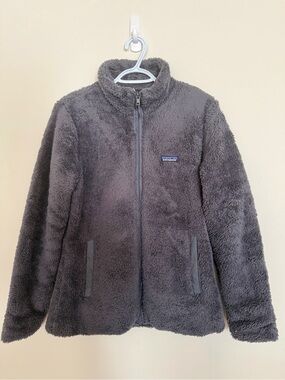 Patagonia Los Gatos Full Zip Sherpa Fleece Jacket Gray Womens Fuzzy
Warm